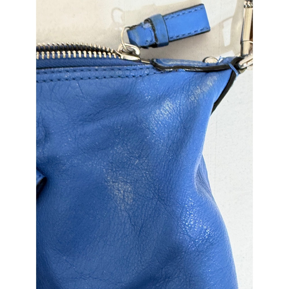 Coach Madison Madeline East West Satchel Blue Leather Handbag 21222 - Picture 12 of 14